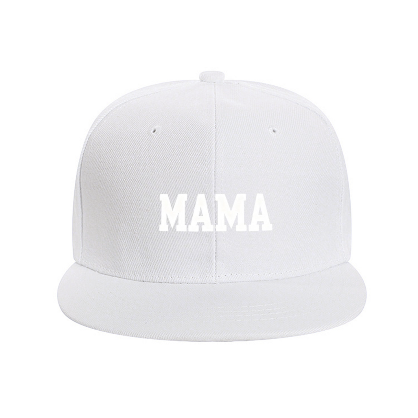 Classic MAMA Bold Letter Red Flat Brim Adjustable Snapback