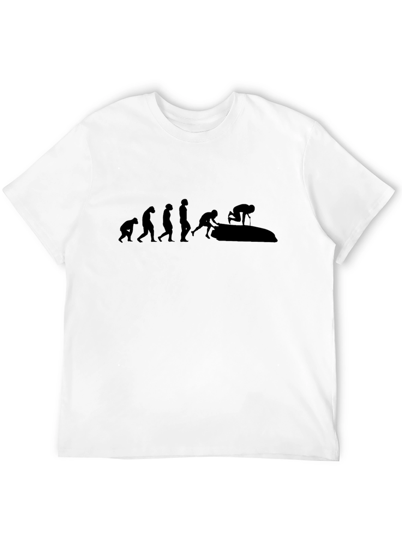Evolution of Jetskiing Black T-Shirt