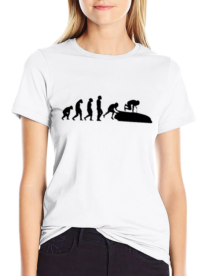 Evolution of Jetskiing Black T-Shirt