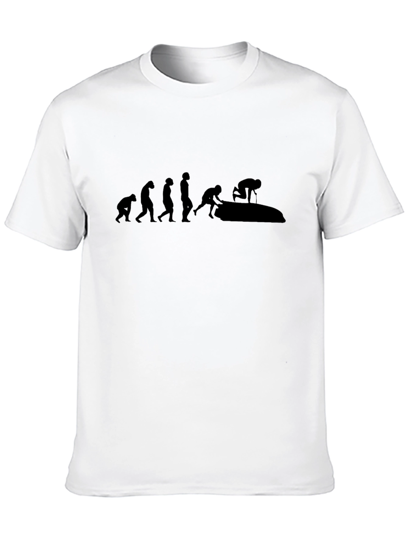 Evolution of Jetskiing Black T-Shirt