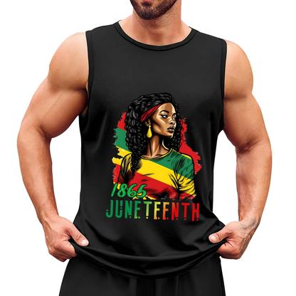 1865 Juneteenth African Beauty Mens Tank Shirt