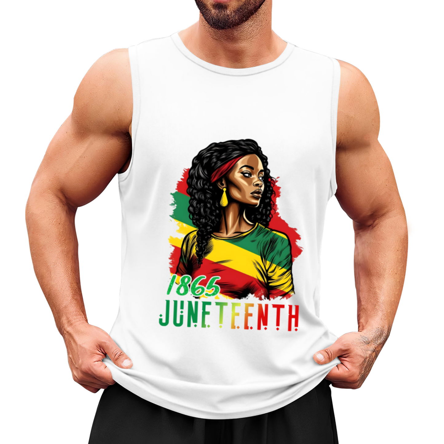 1865 Juneteenth African Beauty Mens Tank Shirt