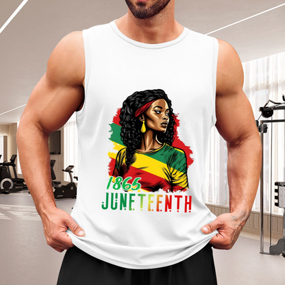 1865 Juneteenth African Beauty Mens Tank Shirt