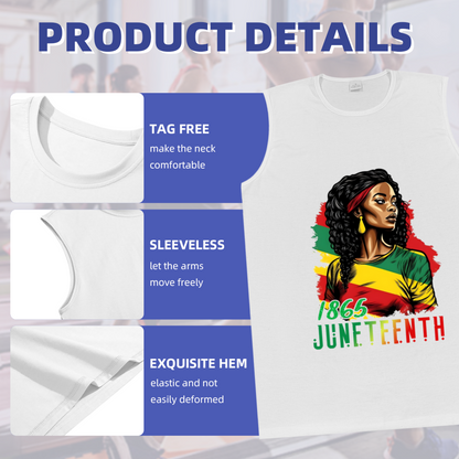 1865 Juneteenth African Beauty Mens Tank Shirt