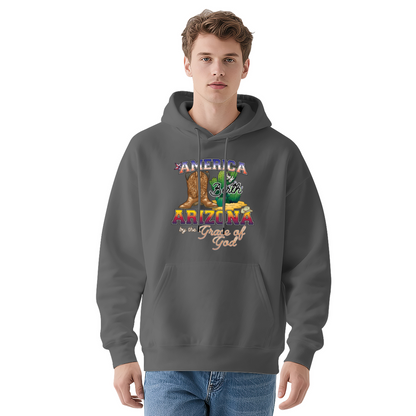 America Arizona Cowboy Retro Hoodie, Warm Outdoor Pullover