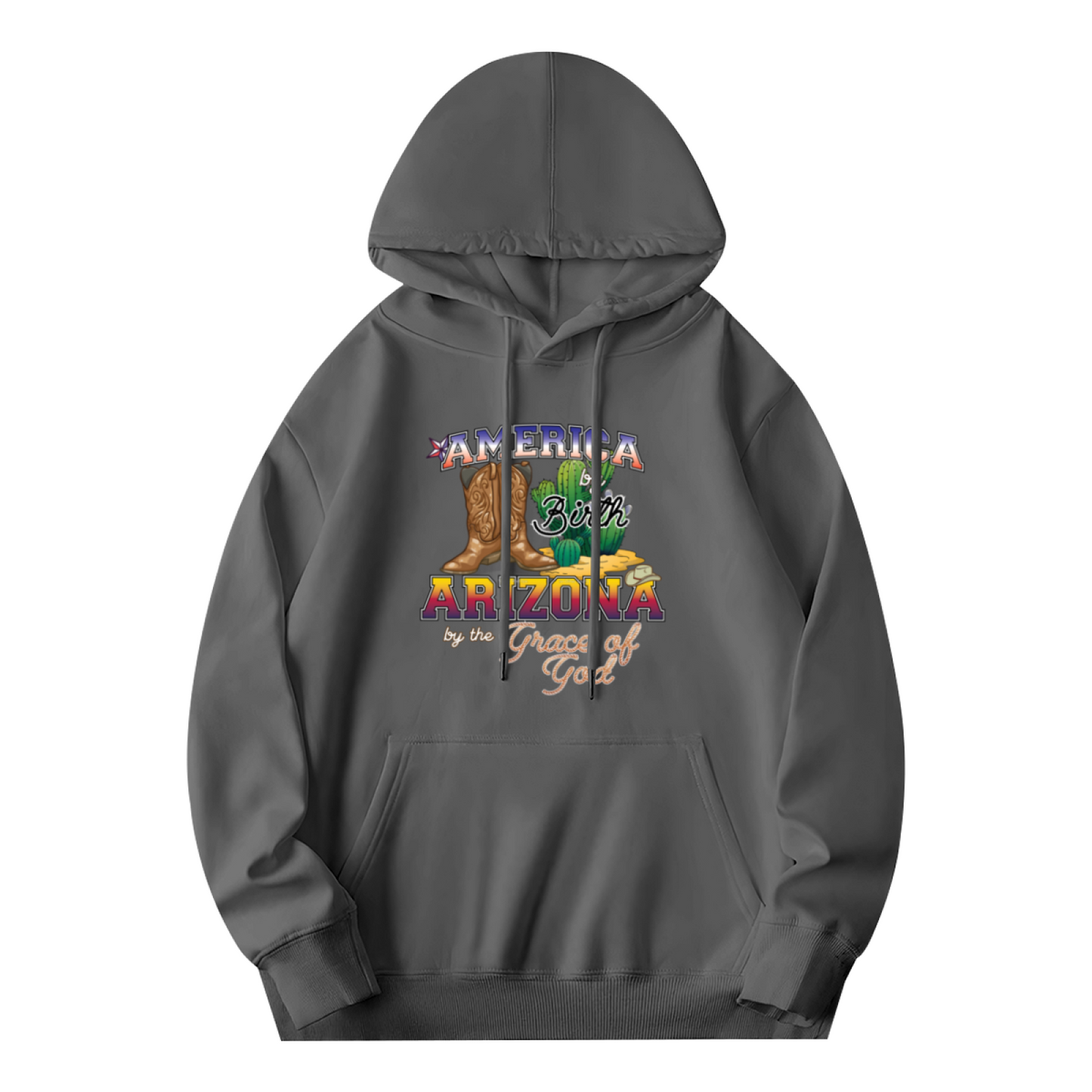 America Arizona Cowboy Retro Hoodie, Warm Outdoor Pullover