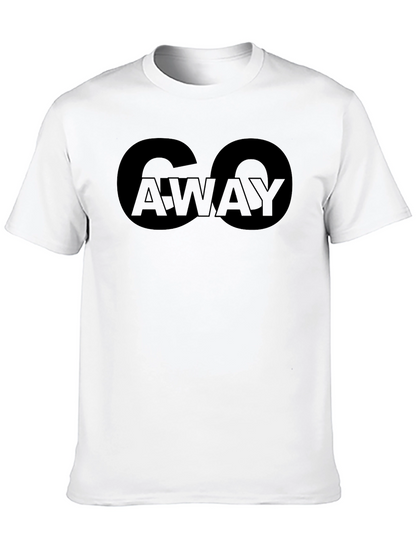 Go Away Graphic T-Shirt - Black Crew Neck Tee