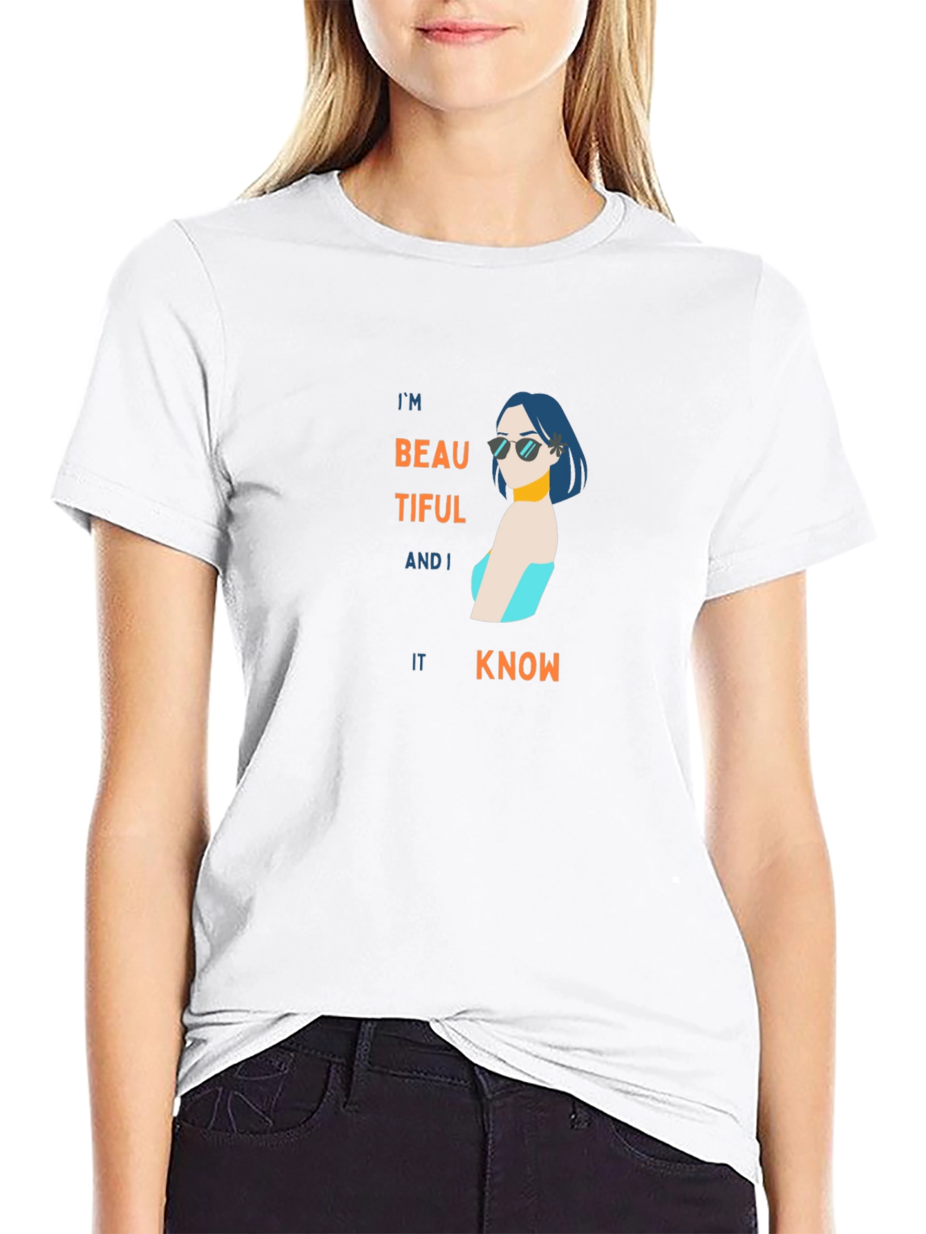Im Beautiful and I Know It Black T-Shirt
