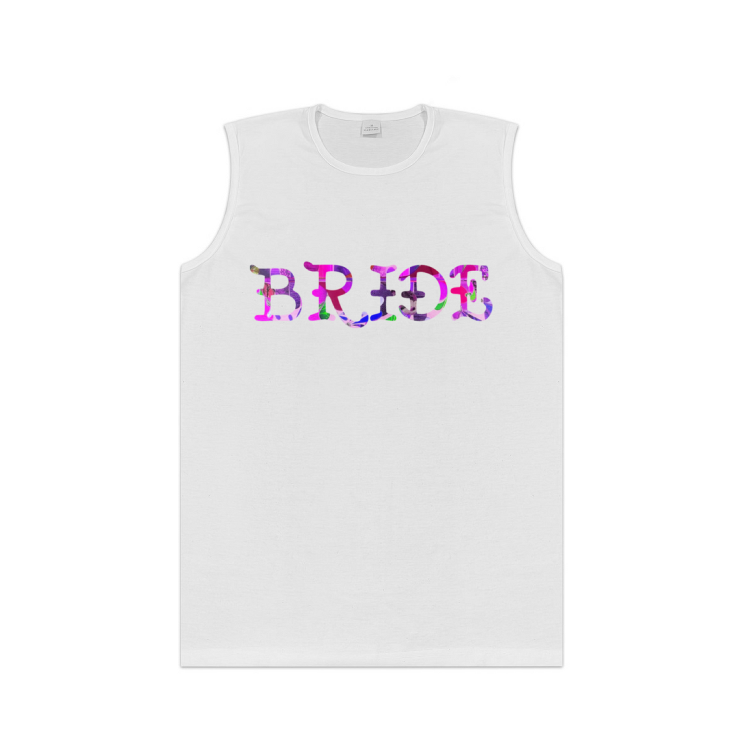 Color Swirl BRIDE Wedding Party Mens Tank Top
