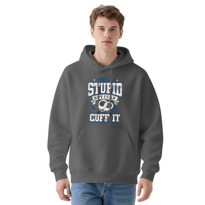 Police Handcuff Cuff It Graphic Gray Hoodie, Men Relax Comfort Hooded Top