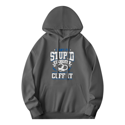 Police Handcuff Cuff It Graphic Gray Hoodie, Men Relax Comfort Hooded Top