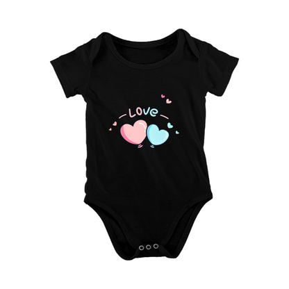 Pastel Love Heart Balloon Soft Newborn Daily Romper