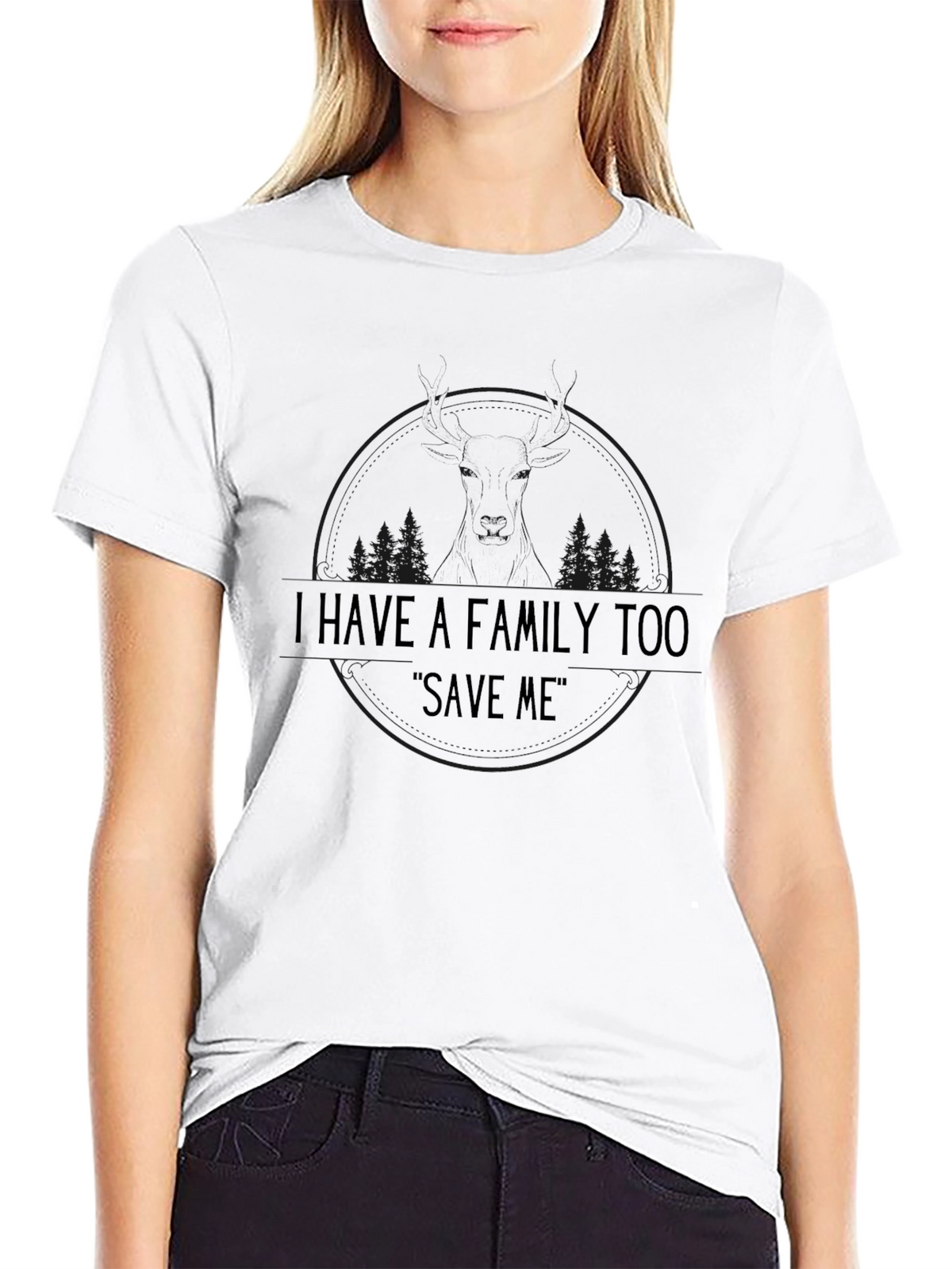 I Have A Family Too Save Me Black T-Shirt
