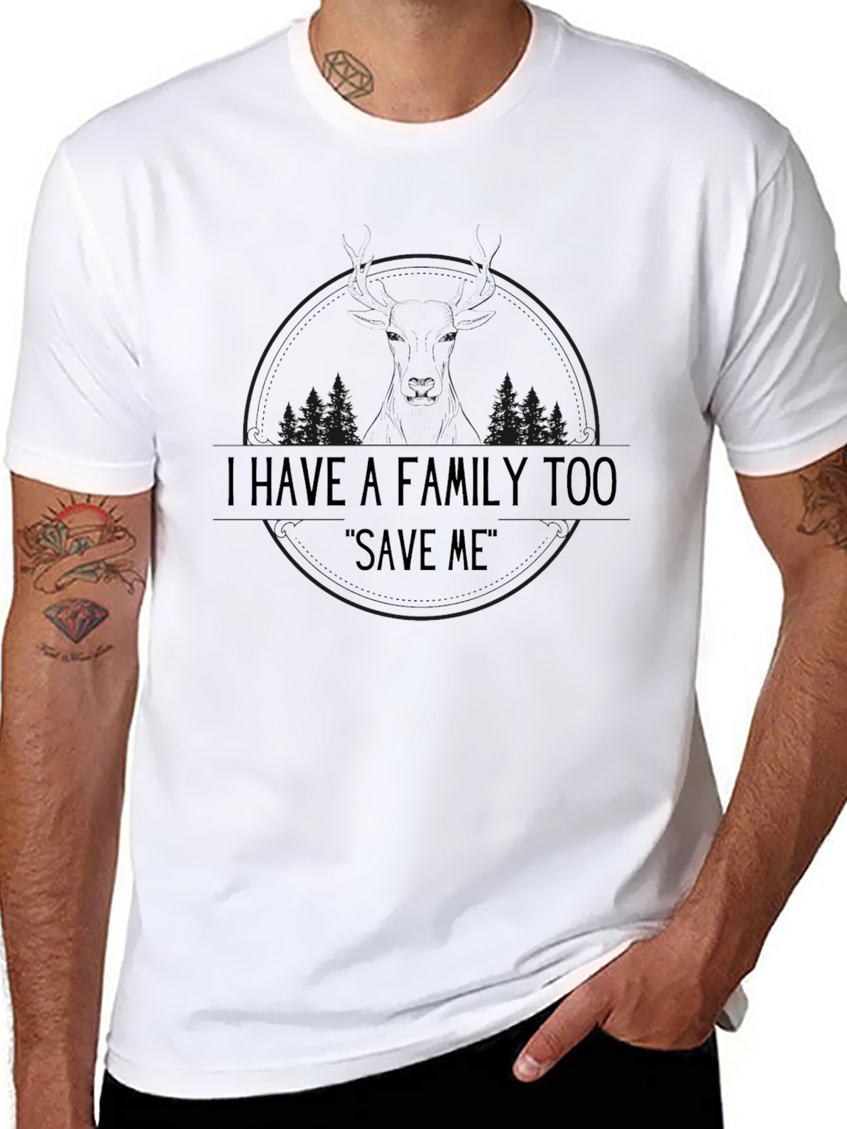 I Have A Family Too Save Me Black T-Shirt