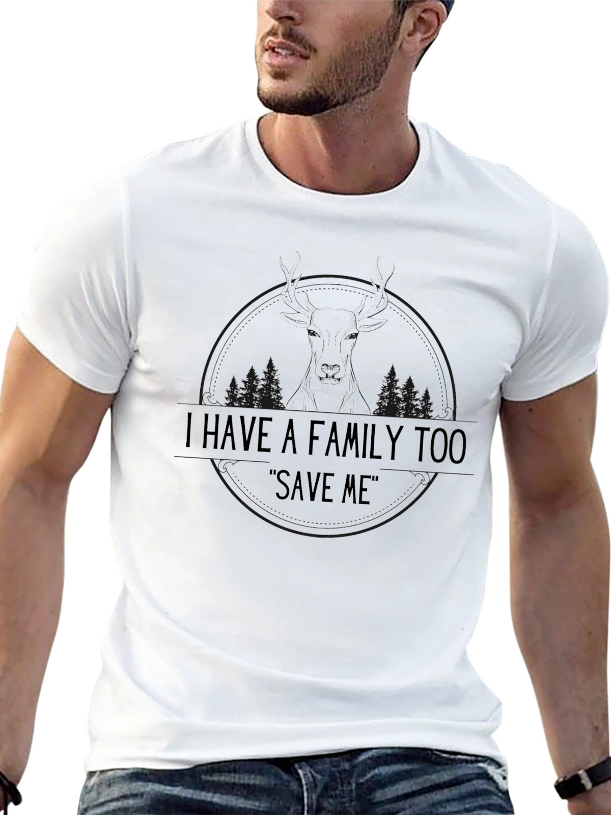I Have A Family Too Save Me Black T-Shirt