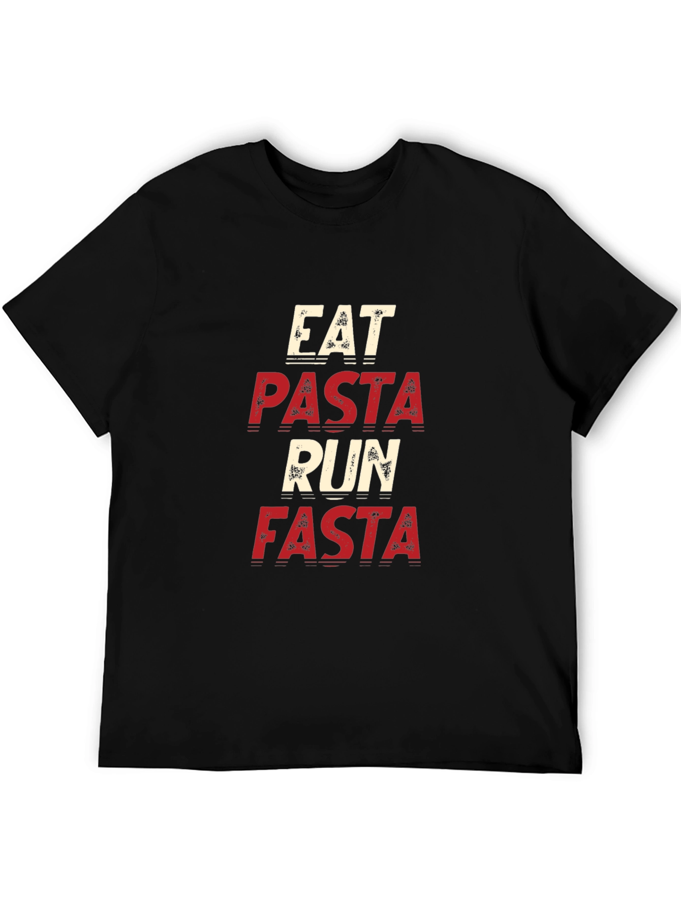 Eat Pasta Run Fasta Black T-Shirt