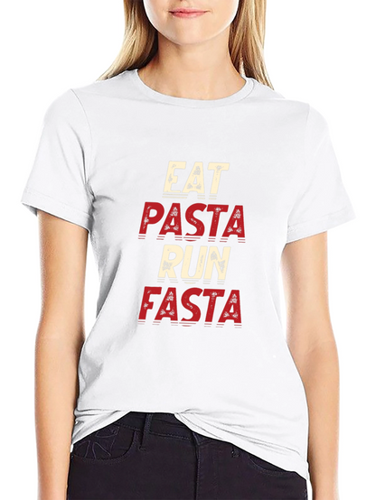 Eat Pasta Run Fasta Black T-Shirt