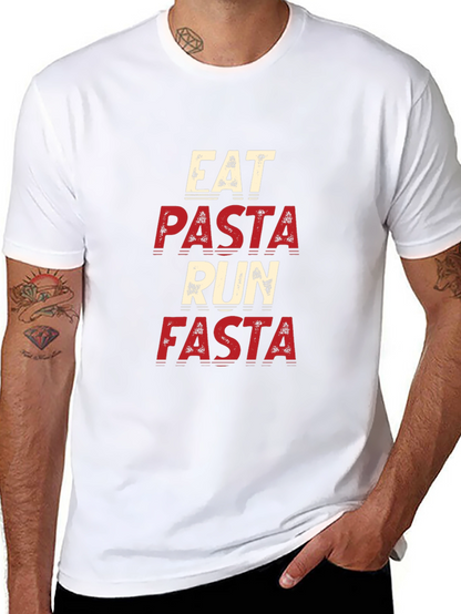 Eat Pasta Run Fasta Black T-Shirt