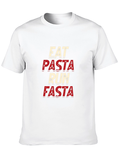Eat Pasta Run Fasta Black T-Shirt