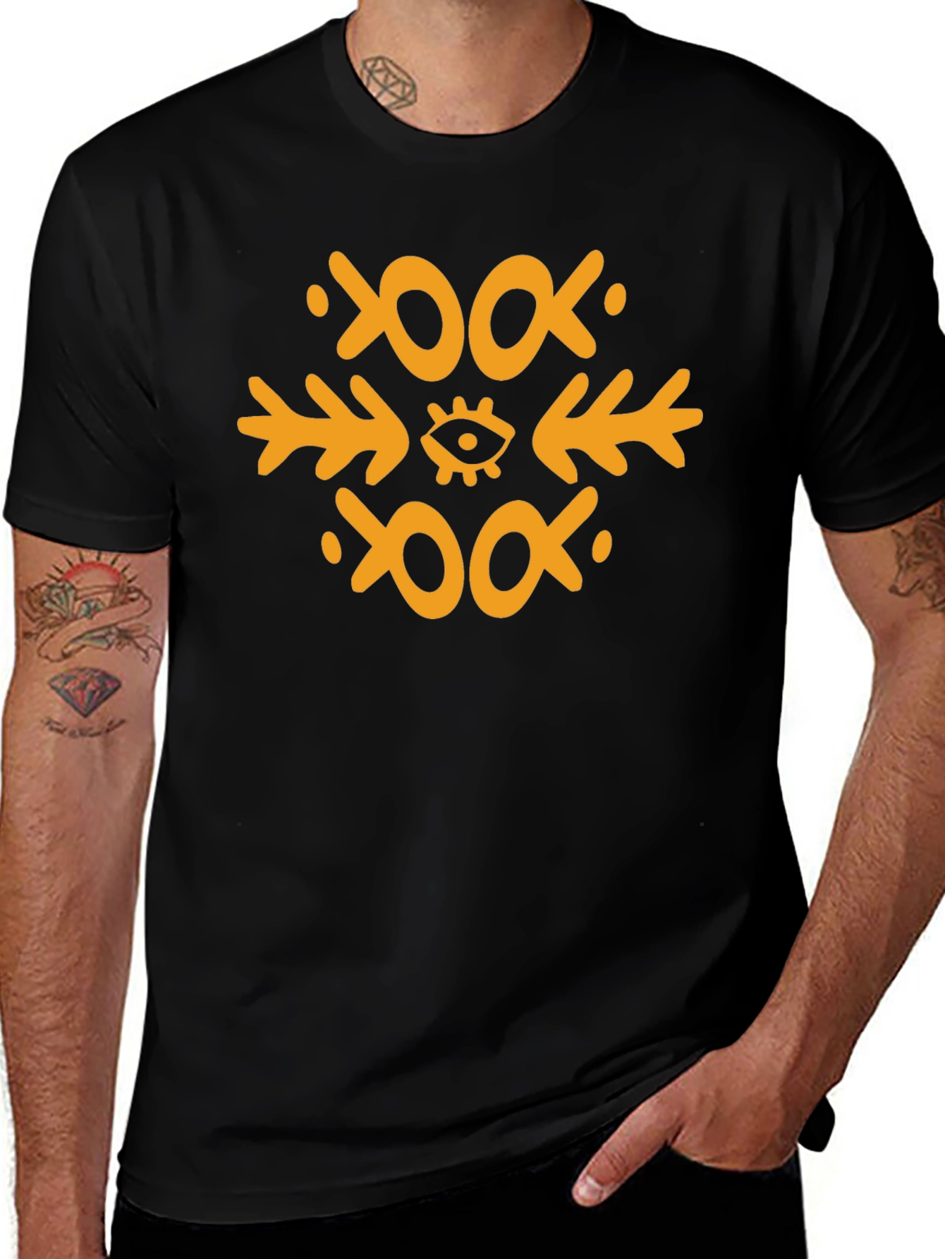 Eye Symbol Graphic Tee - Black
