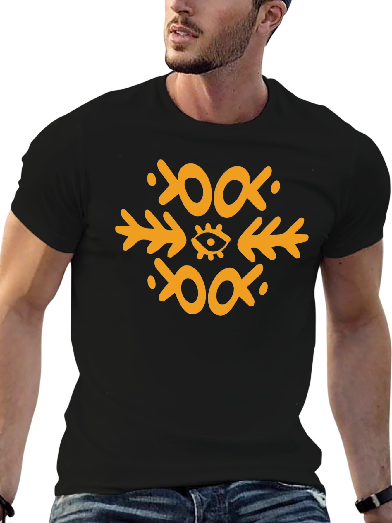 Eye Symbol Graphic Tee - Black