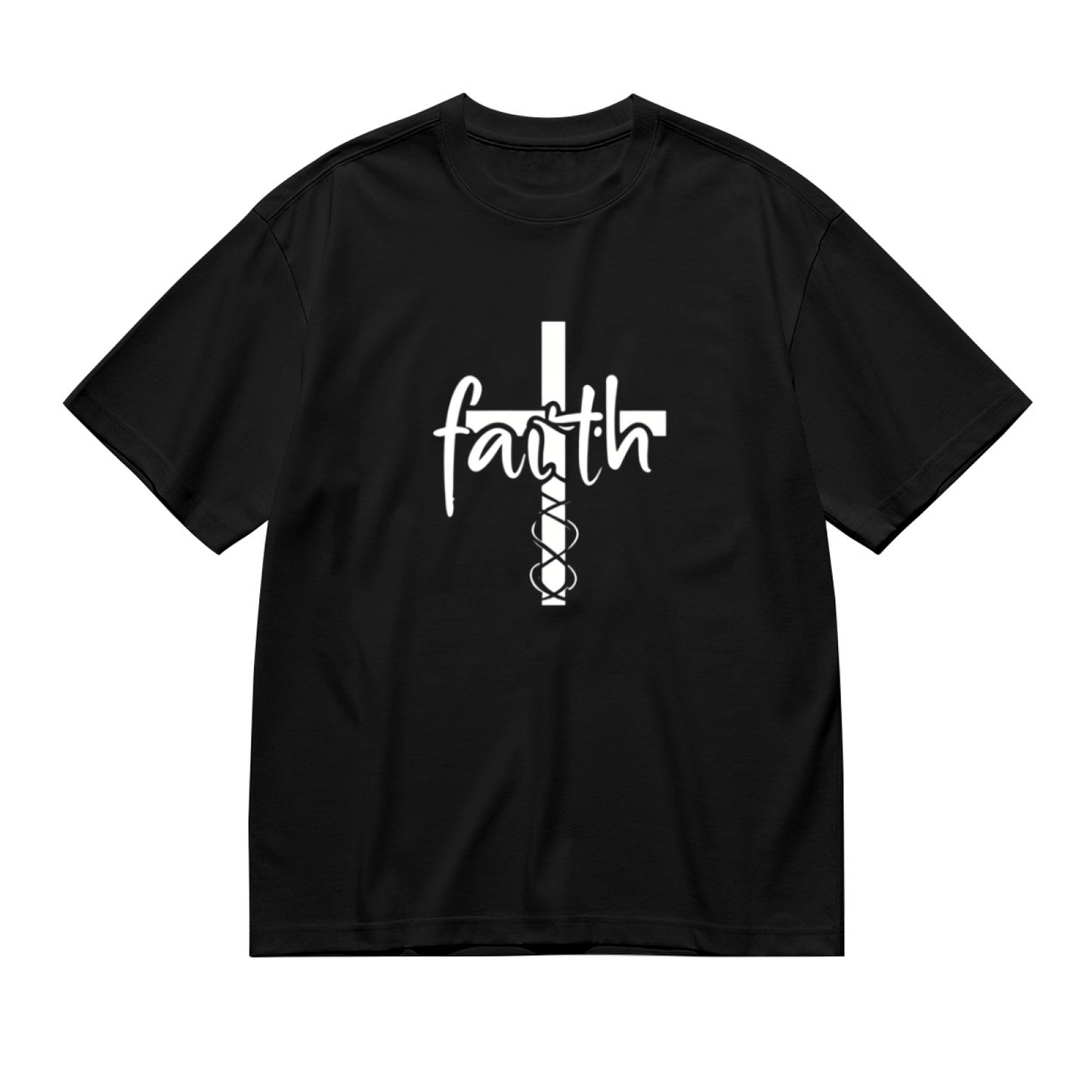 Minimal Faith Cross Religious Inspirational Plus Size Women Graphic Print T-Shirt