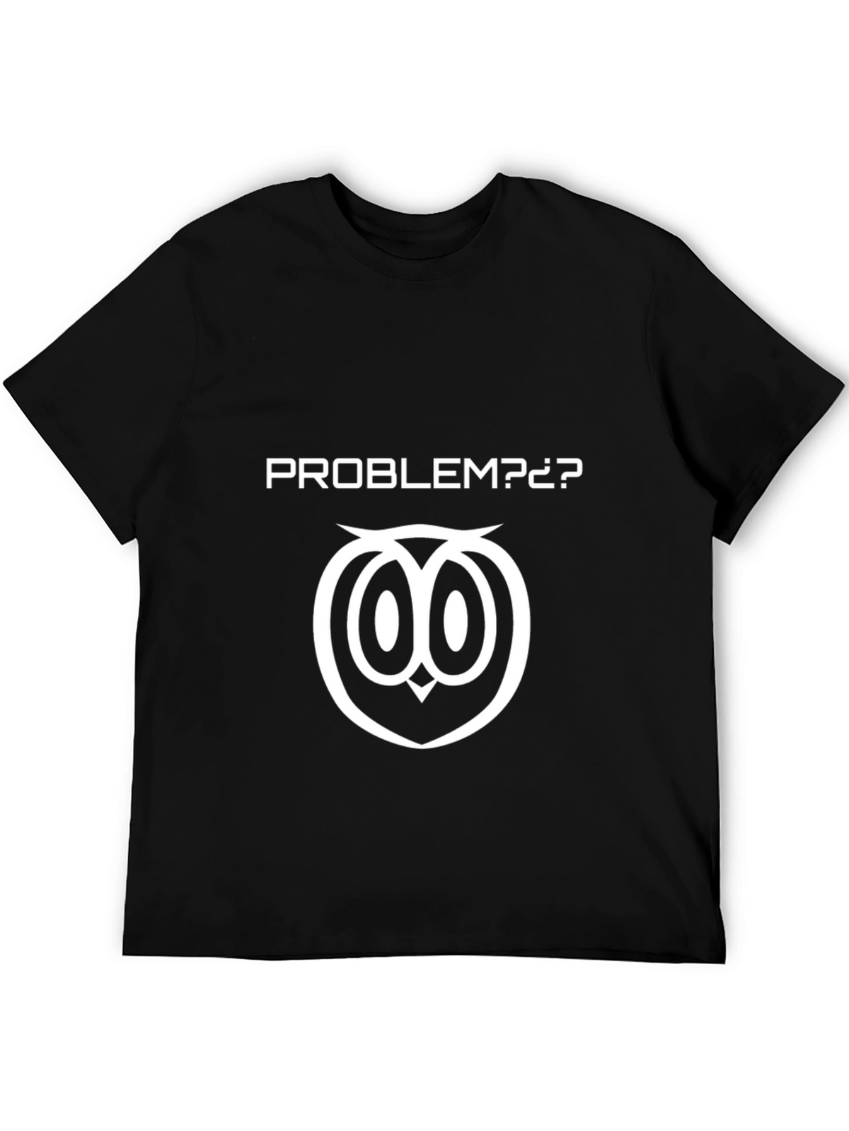 Problem Owl Graphic T-Shirt - Black Cotton Tee