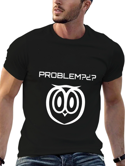 Problem Owl Graphic T-Shirt - Black Cotton Tee