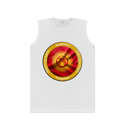 Kyrgyzstan National Flag Emblem Patriotic Mens Vest