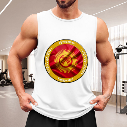 Kyrgyzstan National Flag Emblem Patriotic Mens Vest