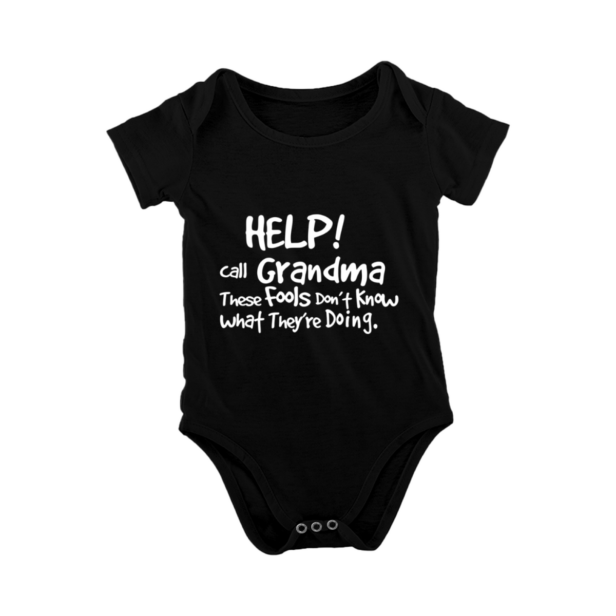 HELP Call Grandma Funny Sassy Baby Jumpsuit