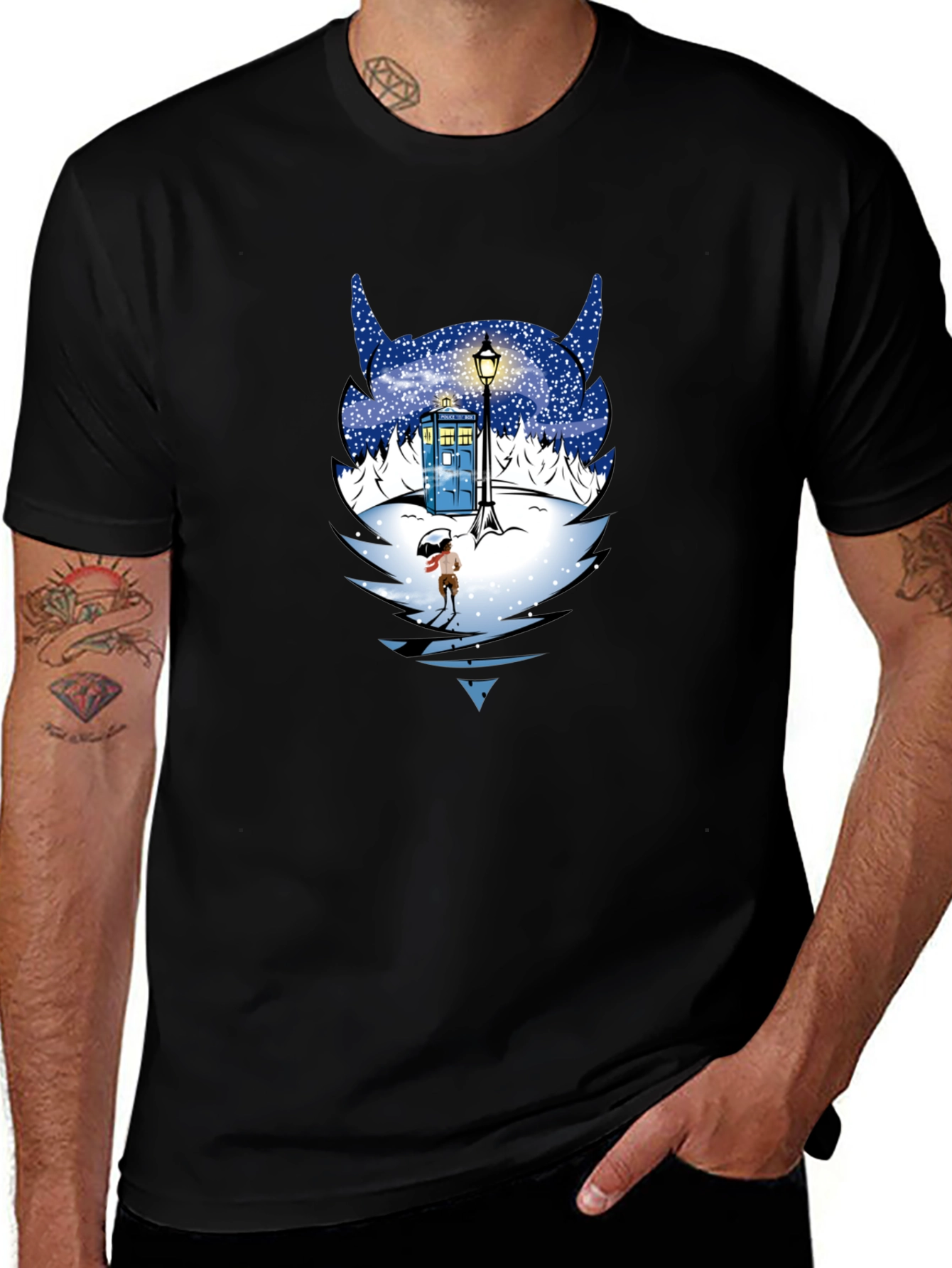 Doctor Who Winter Tardis T-Shirt