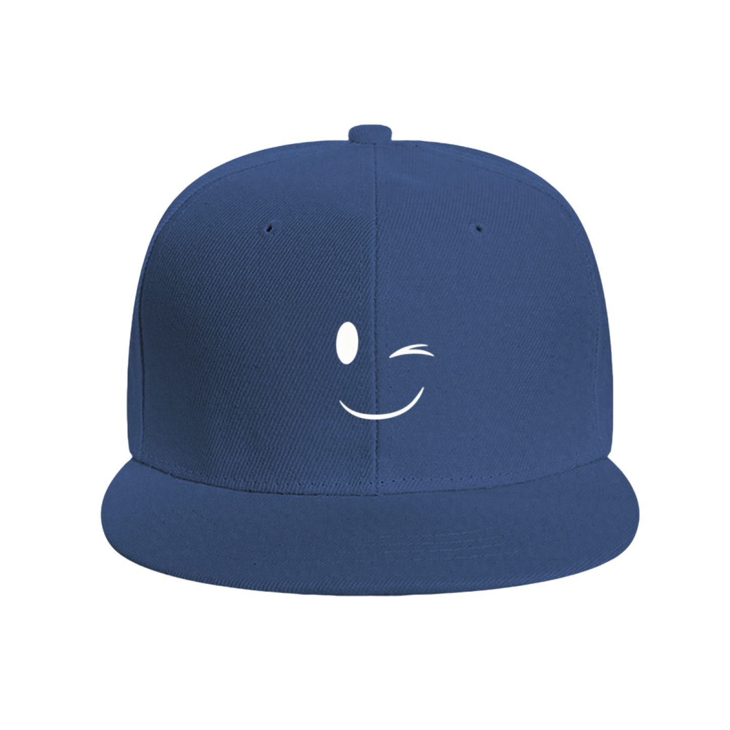 Cute Wink Smiley Pink Flat Bill Casual Sun Hat For Daily