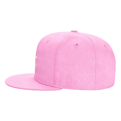 Cute Wink Smiley Pink Flat Bill Casual Sun Hat For Daily