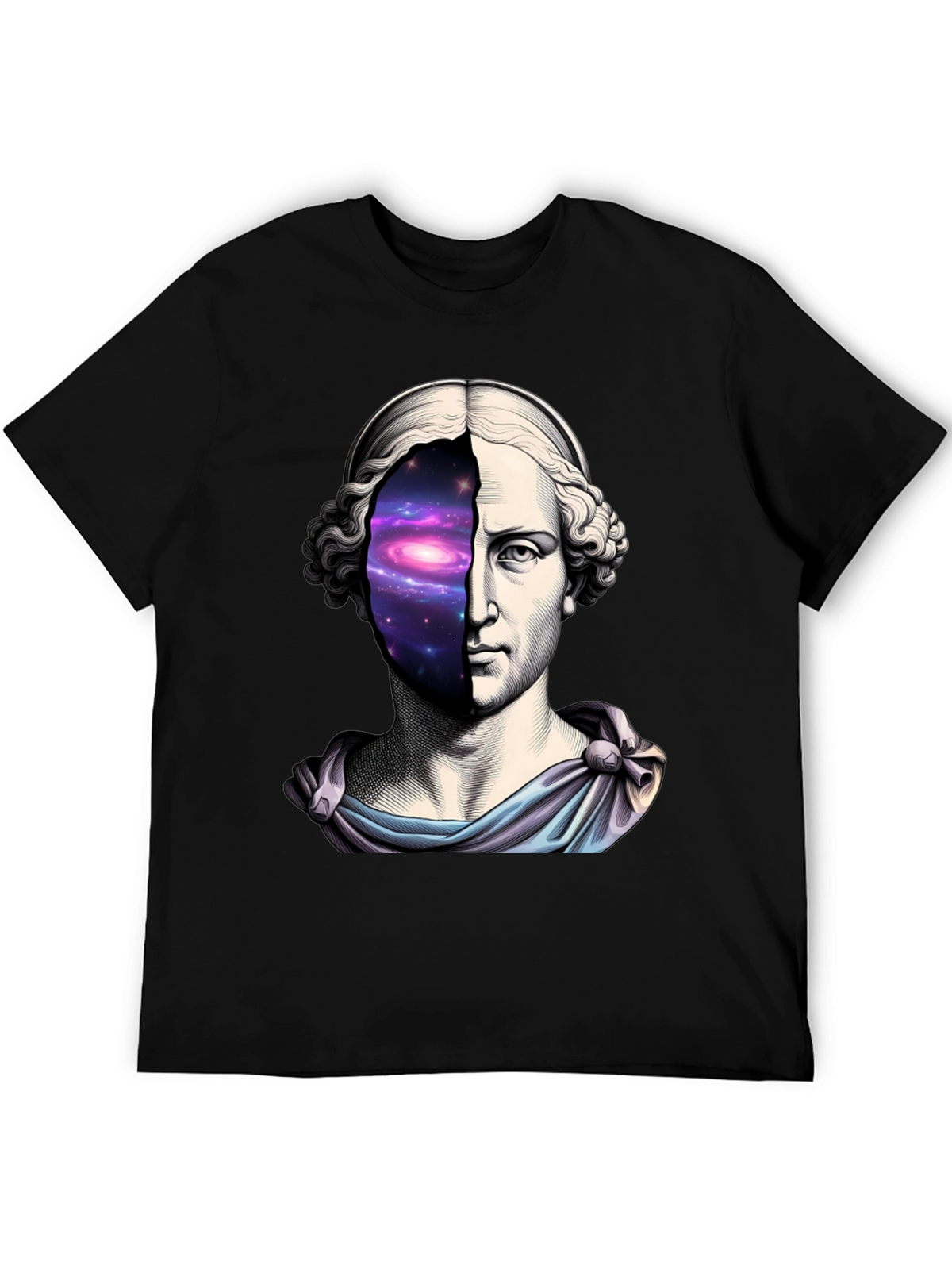 Galaxy Bust T-Shirt - Cosmic Artistic Tee