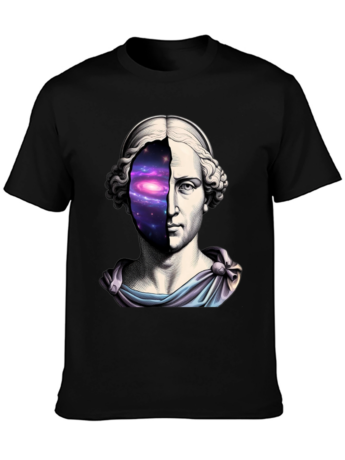 Galaxy Bust T-Shirt - Cosmic Artistic Tee