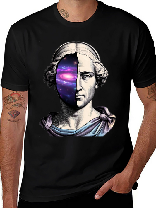Galaxy Bust T-Shirt - Cosmic Artistic Tee