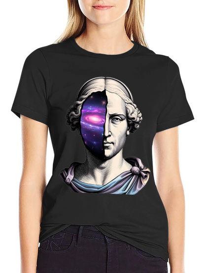 Galaxy Bust T-Shirt - Cosmic Artistic Tee