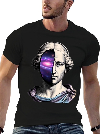 Galaxy Bust T-Shirt - Cosmic Artistic Tee