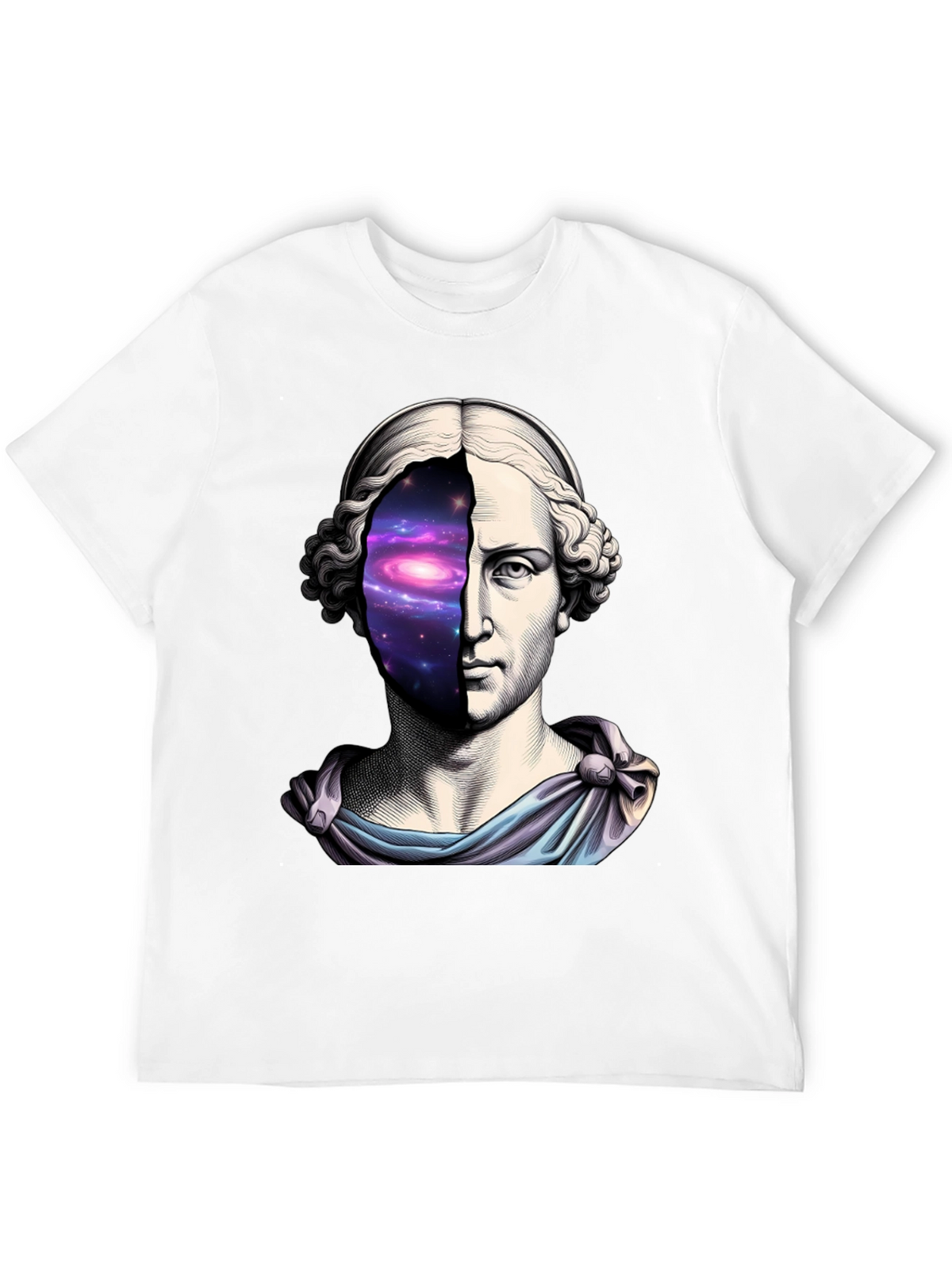 Galaxy Bust T-Shirt - Cosmic Artistic Tee
