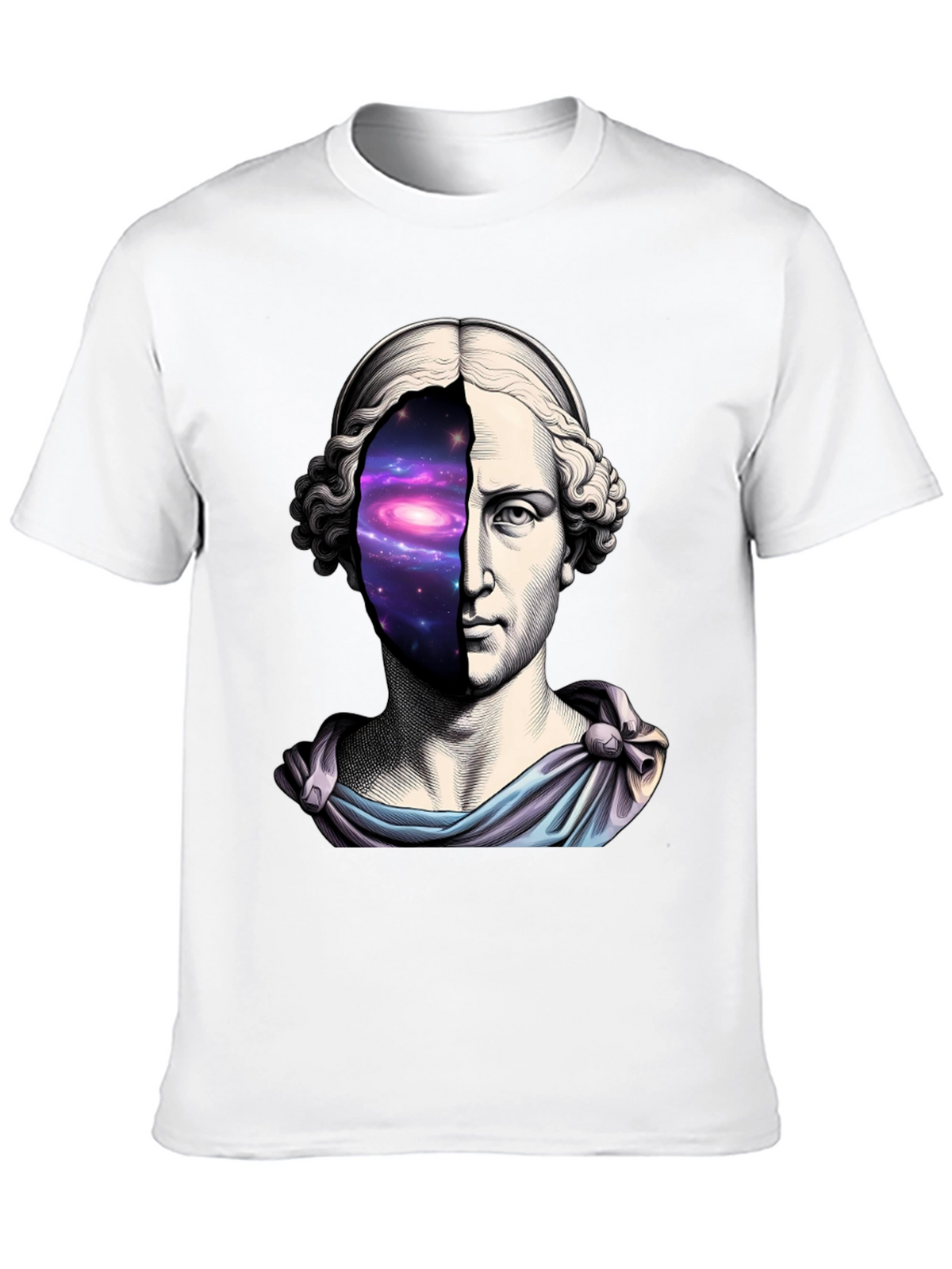 Galaxy Bust T-Shirt - Cosmic Artistic Tee
