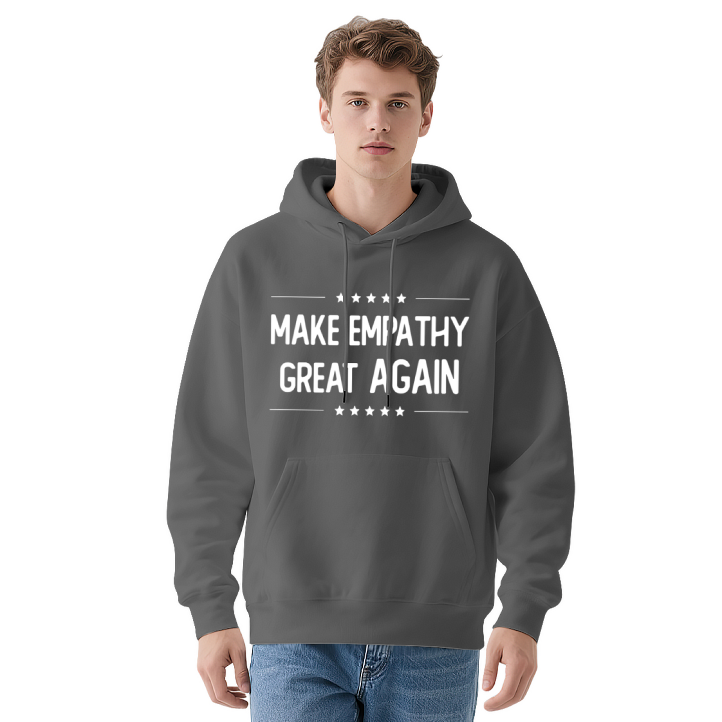 Make Empathy Great Again Red Hoodie, Unisex Cozy Daily Hooded Top