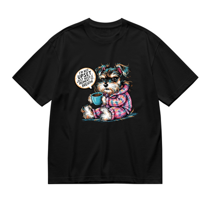 Grumpy Schnauzer Coffee Lover Funny Plus Size Women¡¯s Printed T-Shirt