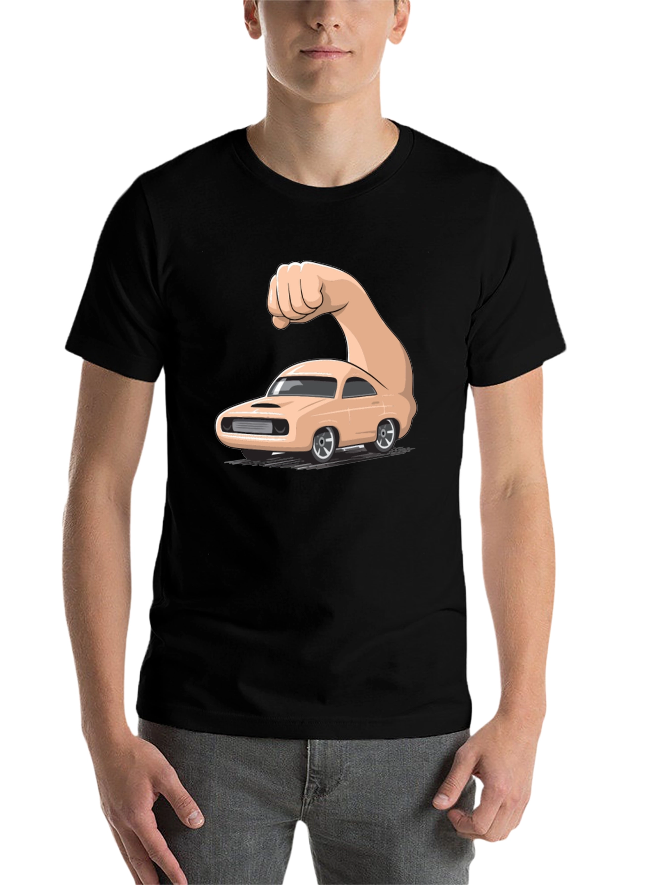 Muscle Car Graphic T-Shirt - Mens Black Tee