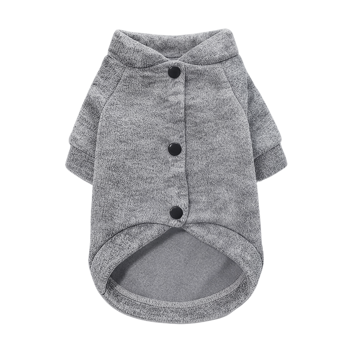 Cute Hello Kitty Floral Pet Cardigan Sweater, Soft Heather Gray Kitten Puppy Clothes