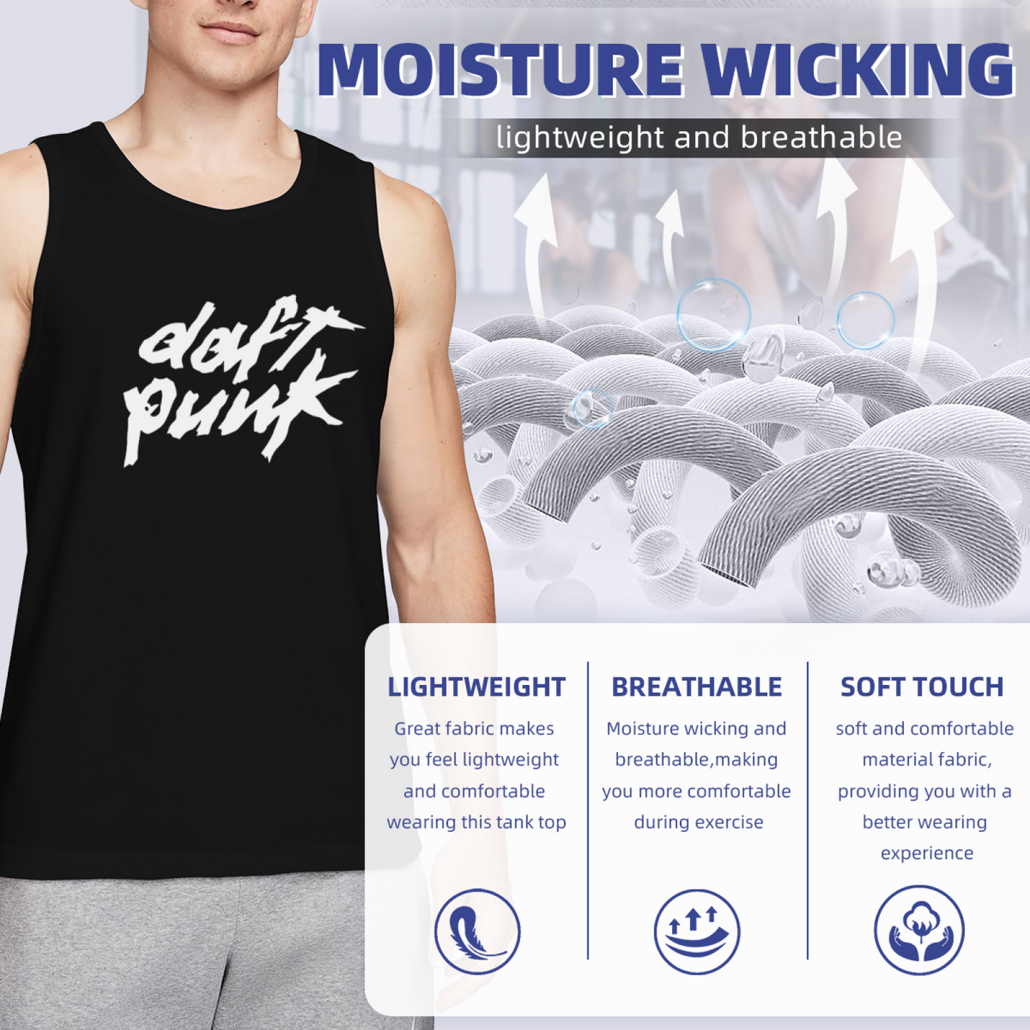 Raw Graffiti Daft Punk Electronic Music Men¡¯s Tank Top