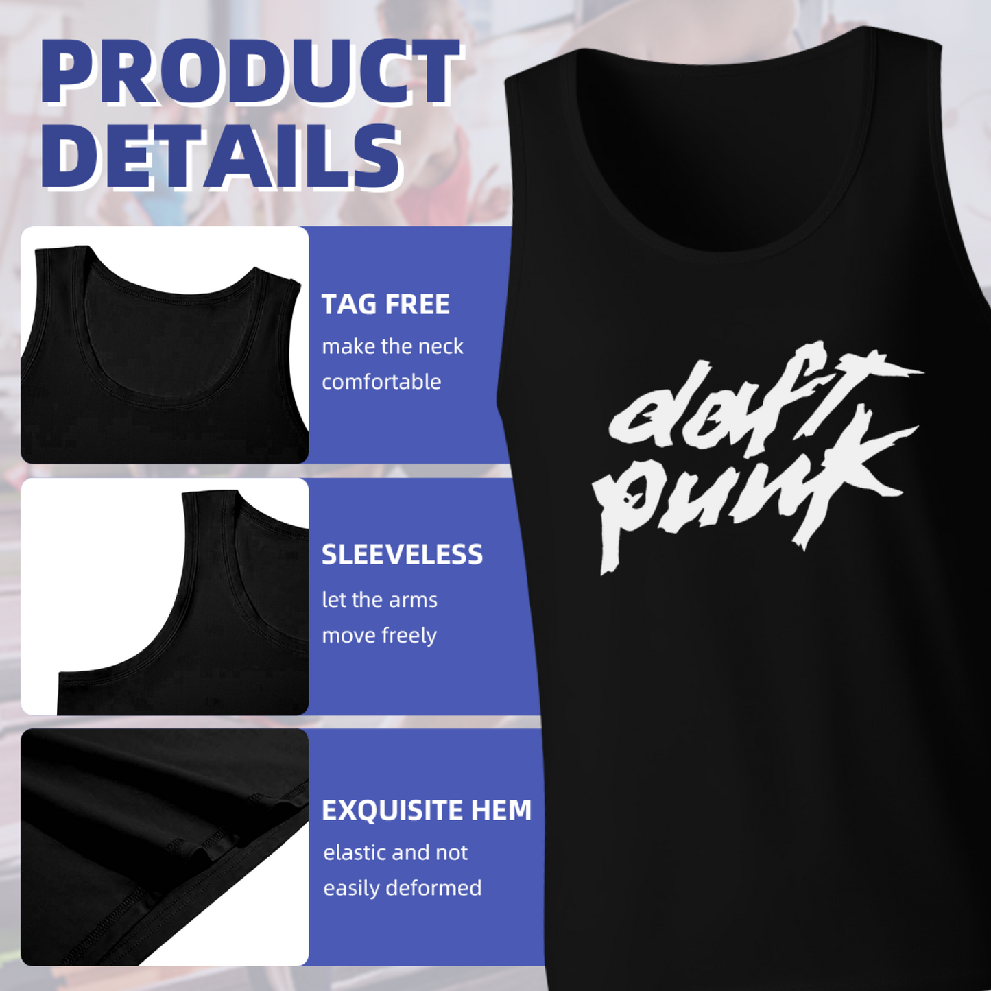 Raw Graffiti Daft Punk Electronic Music Men¡¯s Tank Top
