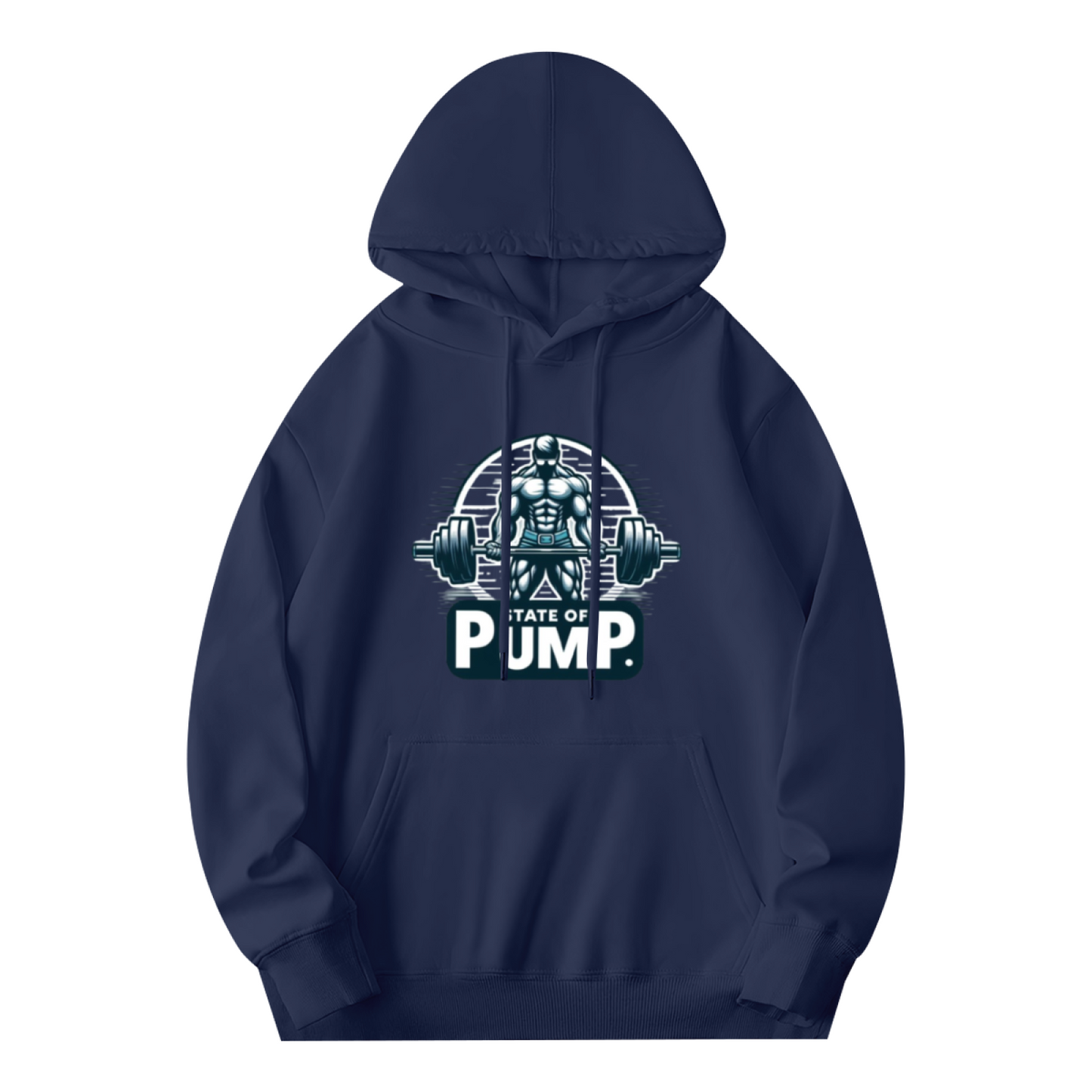 State Of Pump Gym Weightlifting Fitness Hoodie, Athletic Soft Comfort Workout Top