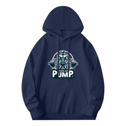 State Of Pump Gym Weightlifting Fitness Hoodie, Athletic Soft Comfort Workout Top