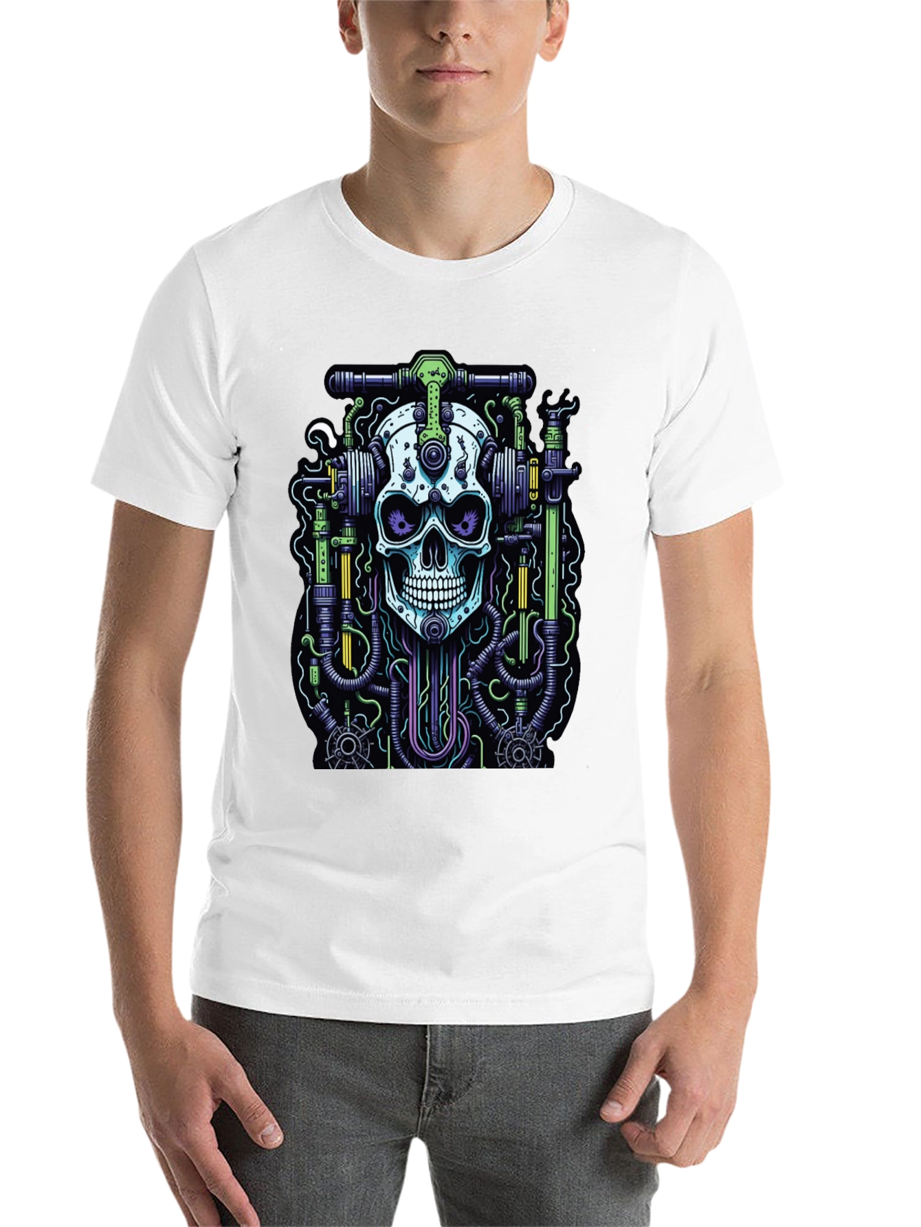 Skull Mechanic Graphic T-Shirt